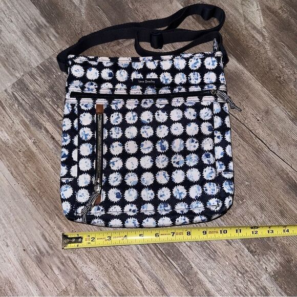 VERA BRADLEY CANVAS blue splash crossbody bag-iPad bag - Picture 9 of 9